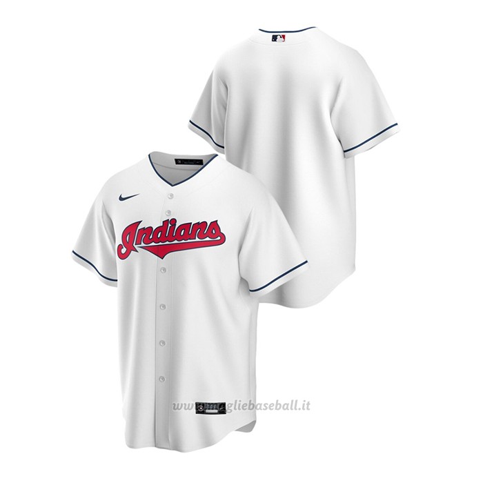 Maglia Baseball Uomo Cleveland Indians Replica Primera Bianco